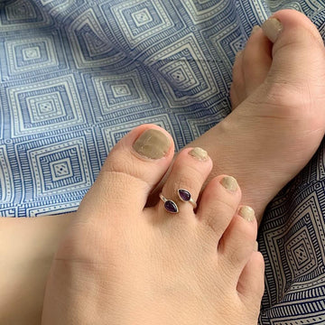 Amethyst Bud Toe Ring (Single)